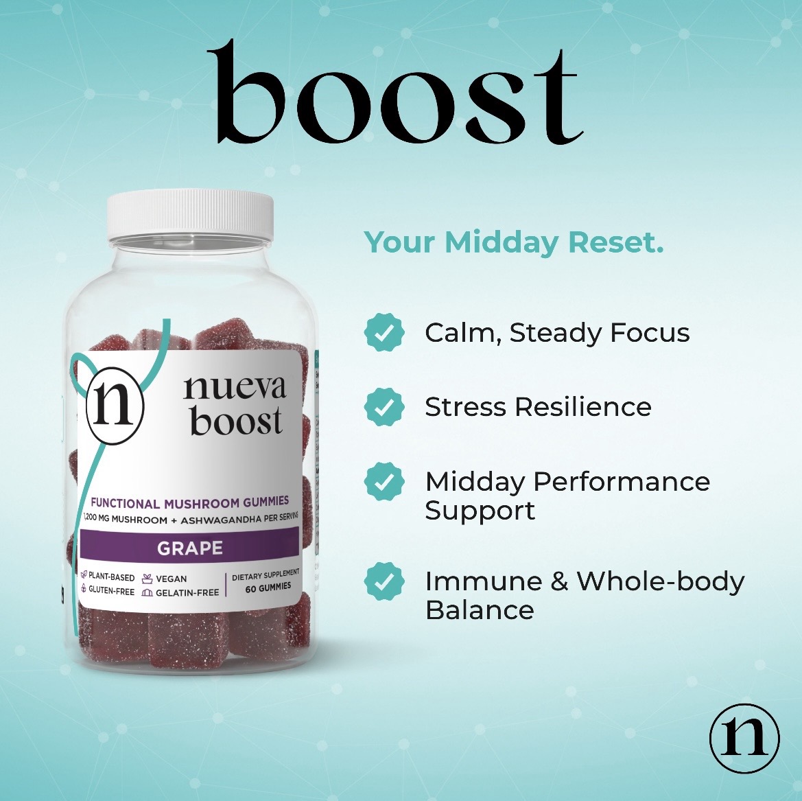 Nueva Boost mushroom gummies